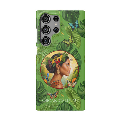 Organically Me A Monstera Butterfly Garden Snap Phone Case with Woman, Veggie Chic for Androids and iPhone models