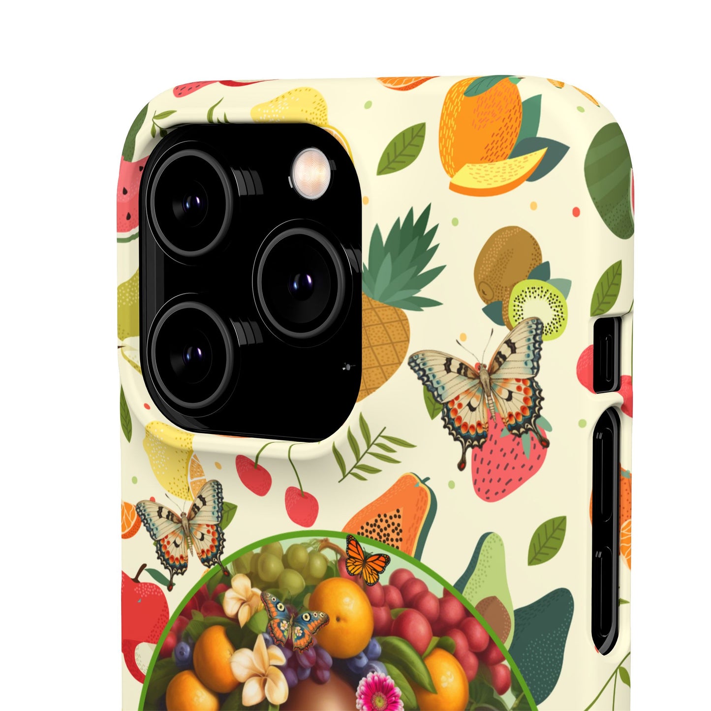 Organically Me Fruit & Veggie Queen Plant Garden Snap Phone Case with Black Woman, for iPhone and Android