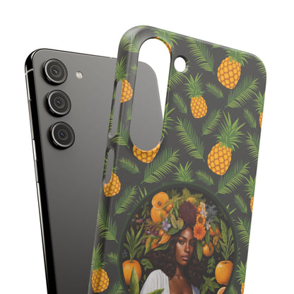 Organically Me A Pineapple Plant Garden Snap Case with Black Woman