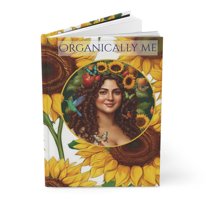 Organically Me B Sunflower Plant, Garden & Vegan Hardcover Journal, Matte 150 pages, May be PERSONALIZED