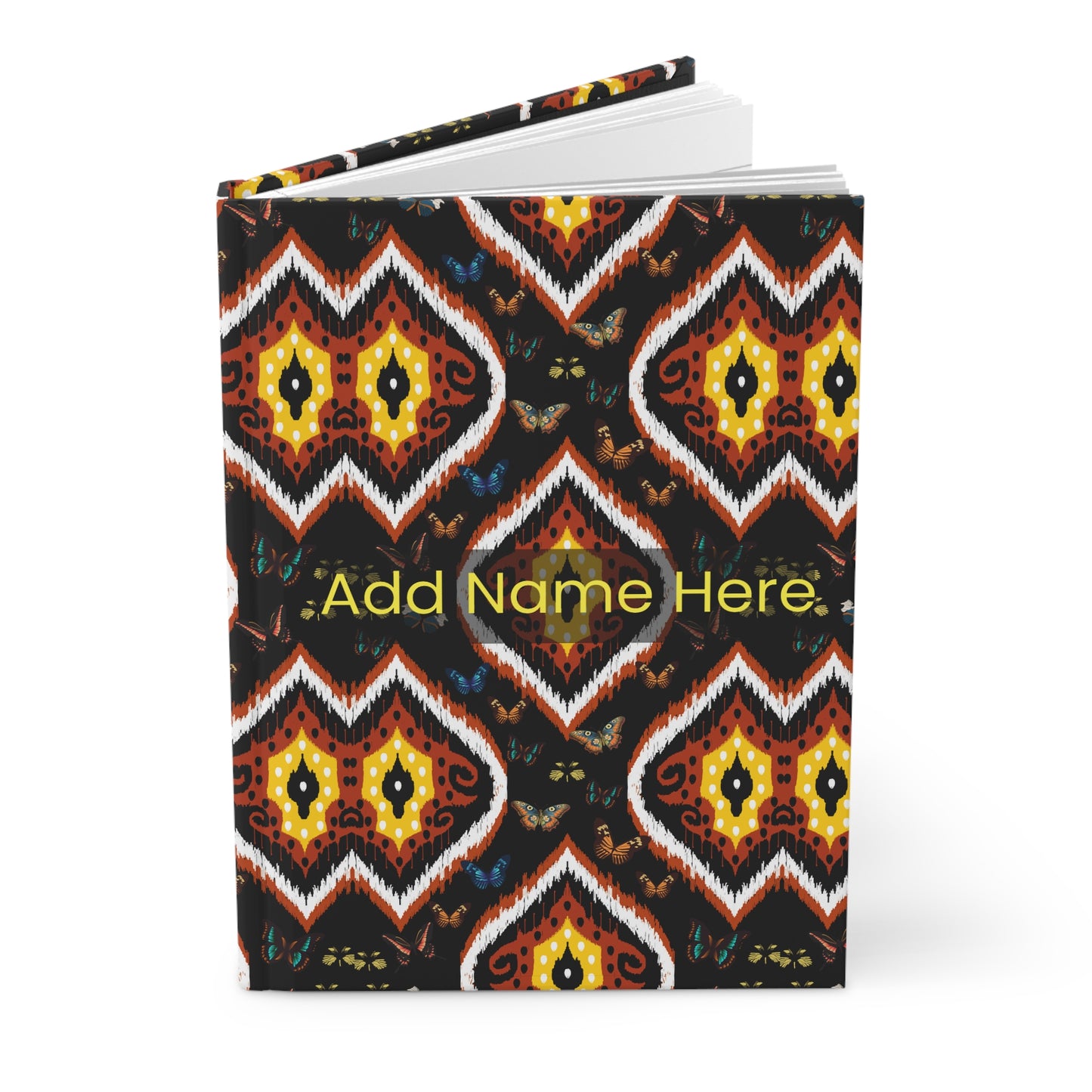 Organically Me A Tribal Butterfly3 Plant Garden & Vegan Hardcover Journal, Matte 150 pages, May be PERSONALIZED