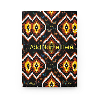 Organically Me A Tribal Butterfly3 Plant Garden & Vegan Hardcover Journal, Matte 150 pages, May be PERSONALIZED