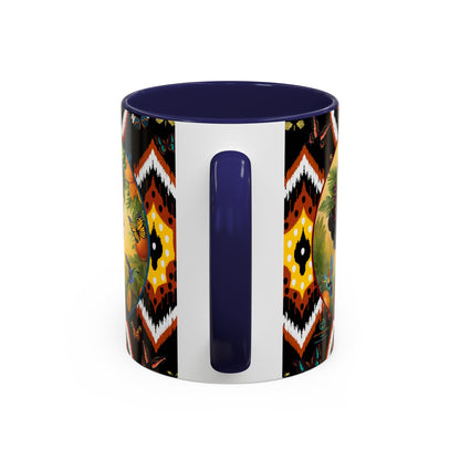 Organically Me A Tribal Butterfly Plant Garden Vegan Ceramic Plant Mug with Black woman (11oz) 8 Color Combos