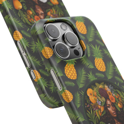 Organically Me A Pineapple Plant Garden Snap Case with Black Woman