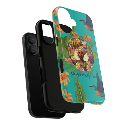 Organically Me A Caribbean Gina Hibiscus Garden: Tough iPhone 16 Case with Eco Garden Plant Vibe and Black Woman