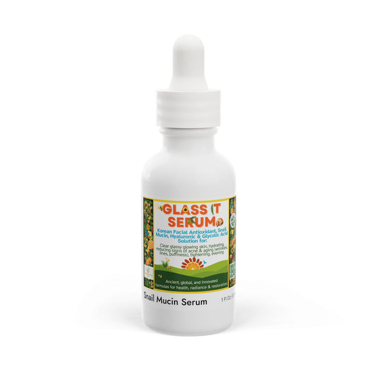 1 oz Glass It! Korean Facial Antioxidant, Snail Mucin, Glycolic Acid, Cica Gotu Kola and Hyaluronic Acid Facial Serum