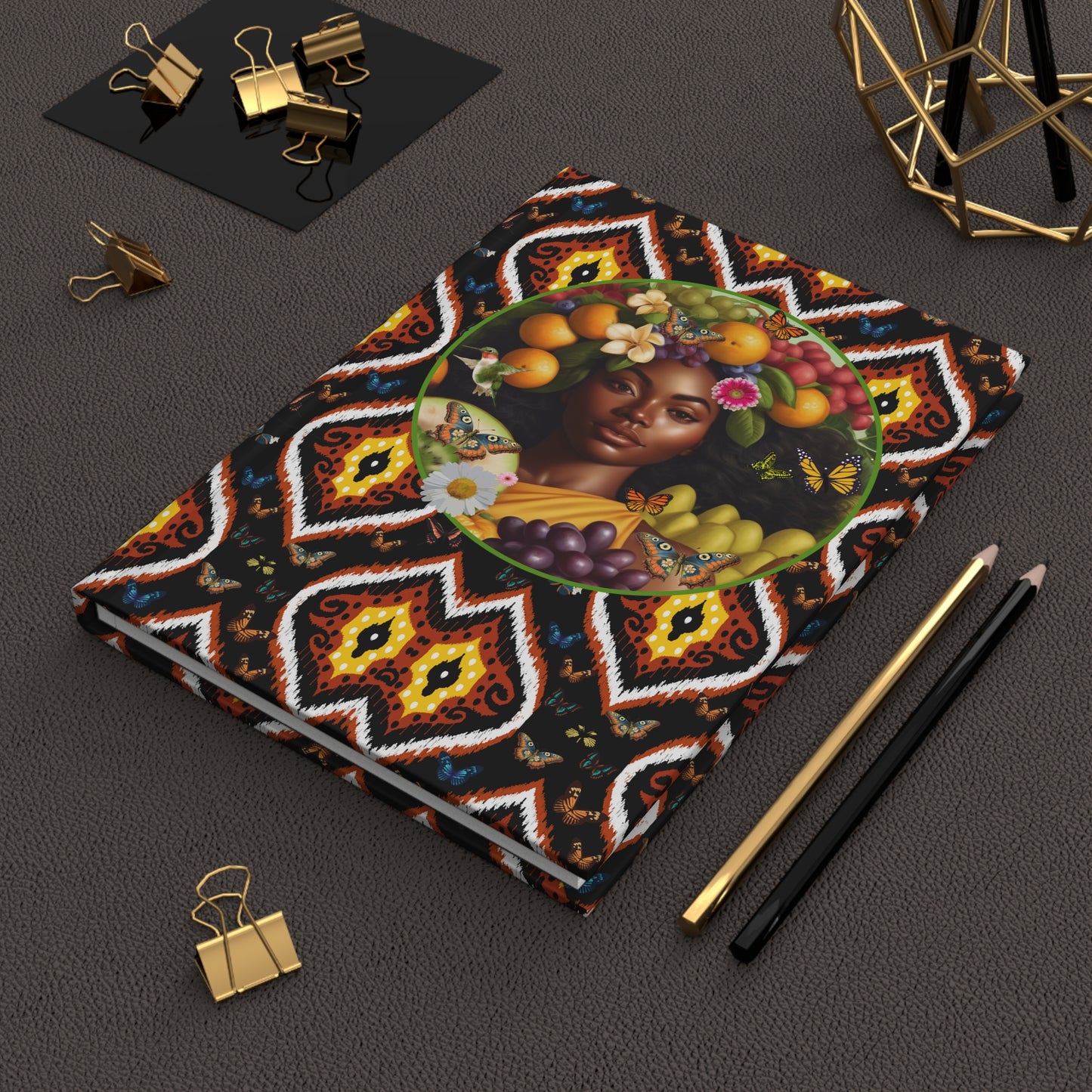 Organically Me A Tribal Butterfly Plant Garden & Vegan Hardcover Journal, Matte 150 pages, MAY BE PERSONALIZED