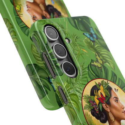 Organically Me A Monstera Butterfly Garden Snap Phone Case with Woman, Veggie Chic for Androids and iPhone models