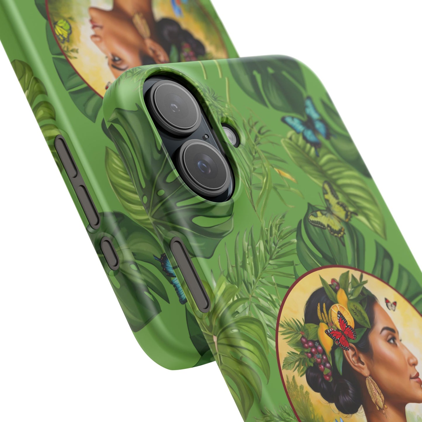 Organically Me A Monstera Butterfly Garden Snap Phone Case with Woman, Veggie Chic for Androids and iPhone models