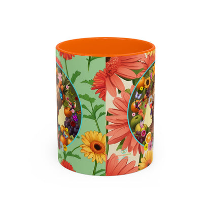 100% Organic Daisy Joy Plant Garden Vegan Ceramic Plant Mug, Black Woman Double Sided (11oz) 8 Color Combos