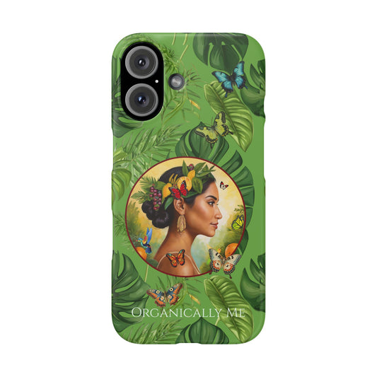 Organically Me A Monstera Butterfly Garden Snap Phone Case with Woman, Veggie Chic for Androids and iPhone models