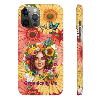 100% Organic Daisy Joy2 Plant Garden Snap Phone Case with Woman, for iPhone and Android