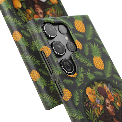 Organically Me A Pineapple Plant Garden Snap Case with Black Woman
