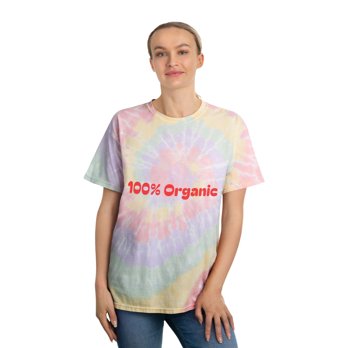 Spiral Tie-Dye 100% Organic Tee Boho Flower Child Artistic Design