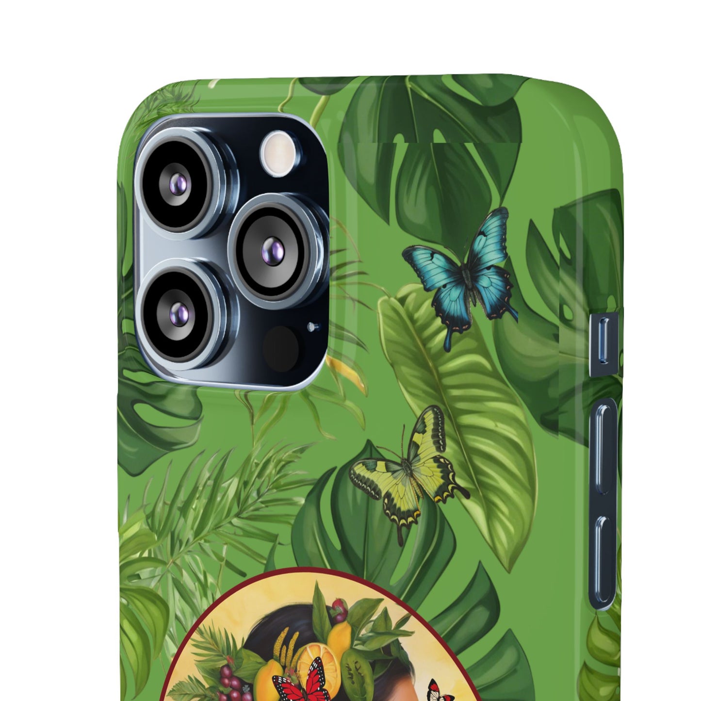 Organically Me A Monstera Butterfly Garden Snap Phone Case with Woman, Veggie Chic for Androids and iPhone models