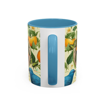 Organically Me A Lemon Bluebird Plant Garden Vegan Ceramic Plant Mug with Black woman (11oz) 8 Color Combos
