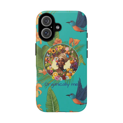 Organically Me A Caribbean Gina Hibiscus Garden: Tough iPhone 16 Case with Eco Garden Plant Vibe and Black Woman