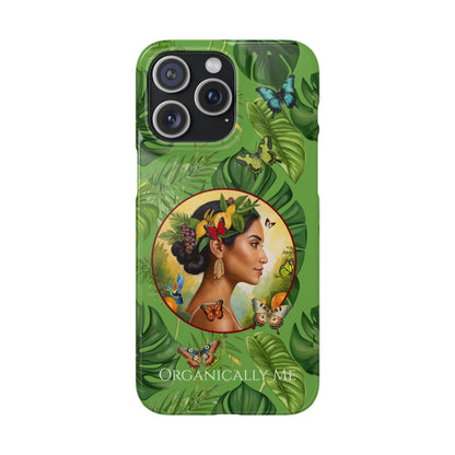 Organically Me A Monstera Butterfly Garden Snap Phone Case with Woman, Veggie Chic for Androids and iPhone models