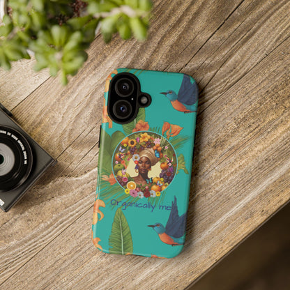 Organically Me A Caribbean Gina Hibiscus Garden: Tough iPhone 16 Case with Eco Garden Plant Vibe and Black Woman