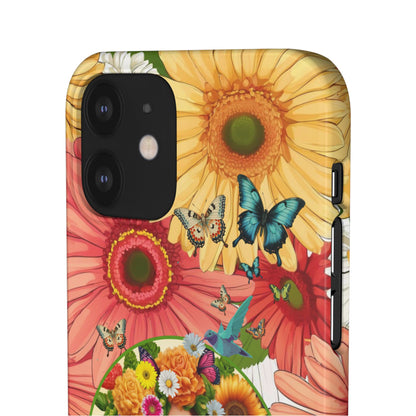 100% Organic Daisy Joy2 Plant Garden Snap Phone Case with Woman, for iPhone and Android