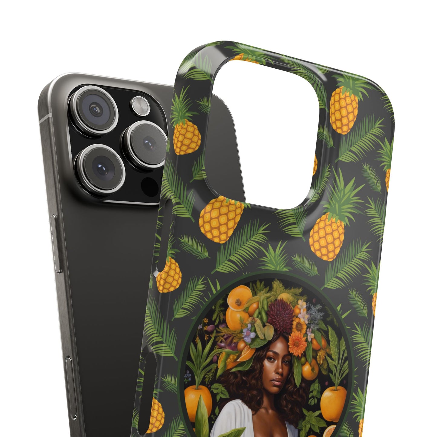 Organically Me A Pineapple Plant Garden Snap Case with Black Woman