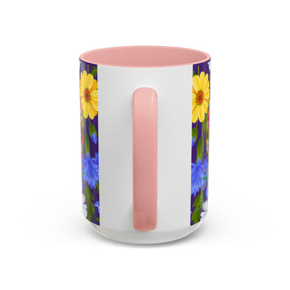 100% Organic Blue Gwen Plant Garden Vegan Ceramic Plant Mug with (11 or 15 oz) 8 Color Combos