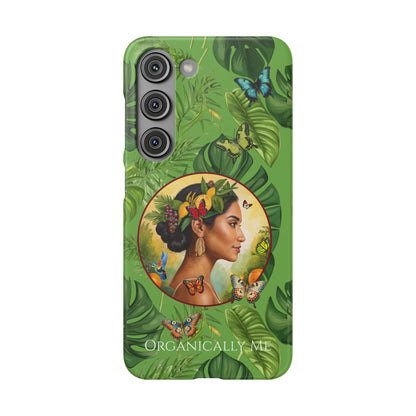 Organically Me A Monstera Butterfly Garden Snap Phone Case with Woman, Veggie Chic for Androids and iPhone models