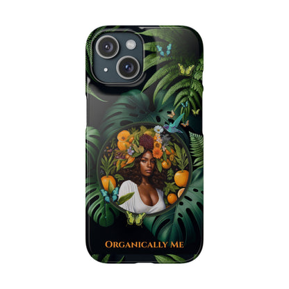 100% Organic A Fern Monstera Plant Garden Snap Phone Case with Black Woman, for iPhone and Android Models