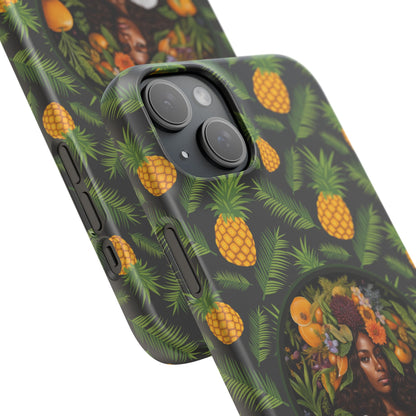 Organically Me A Pineapple Plant Garden Snap Case with Black Woman