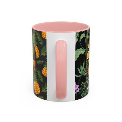 Organically Me A Pineapple Plant Garden Vegan Ceramic Plant Mug with Black woman (11oz)