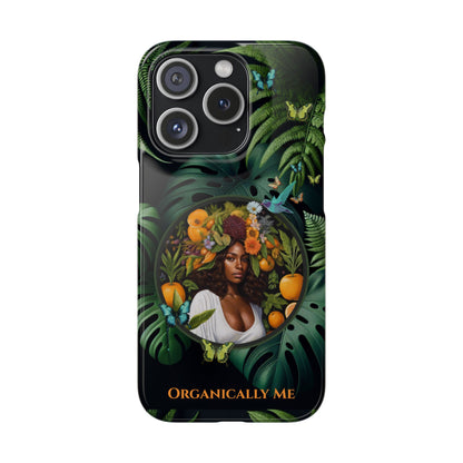 100% Organic A Fern Monstera Plant Garden Snap Phone Case with Black Woman, for iPhone and Android Models