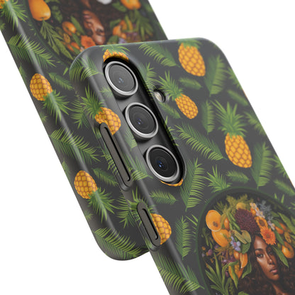 Organically Me A Pineapple Plant Garden Snap Case with Black Woman