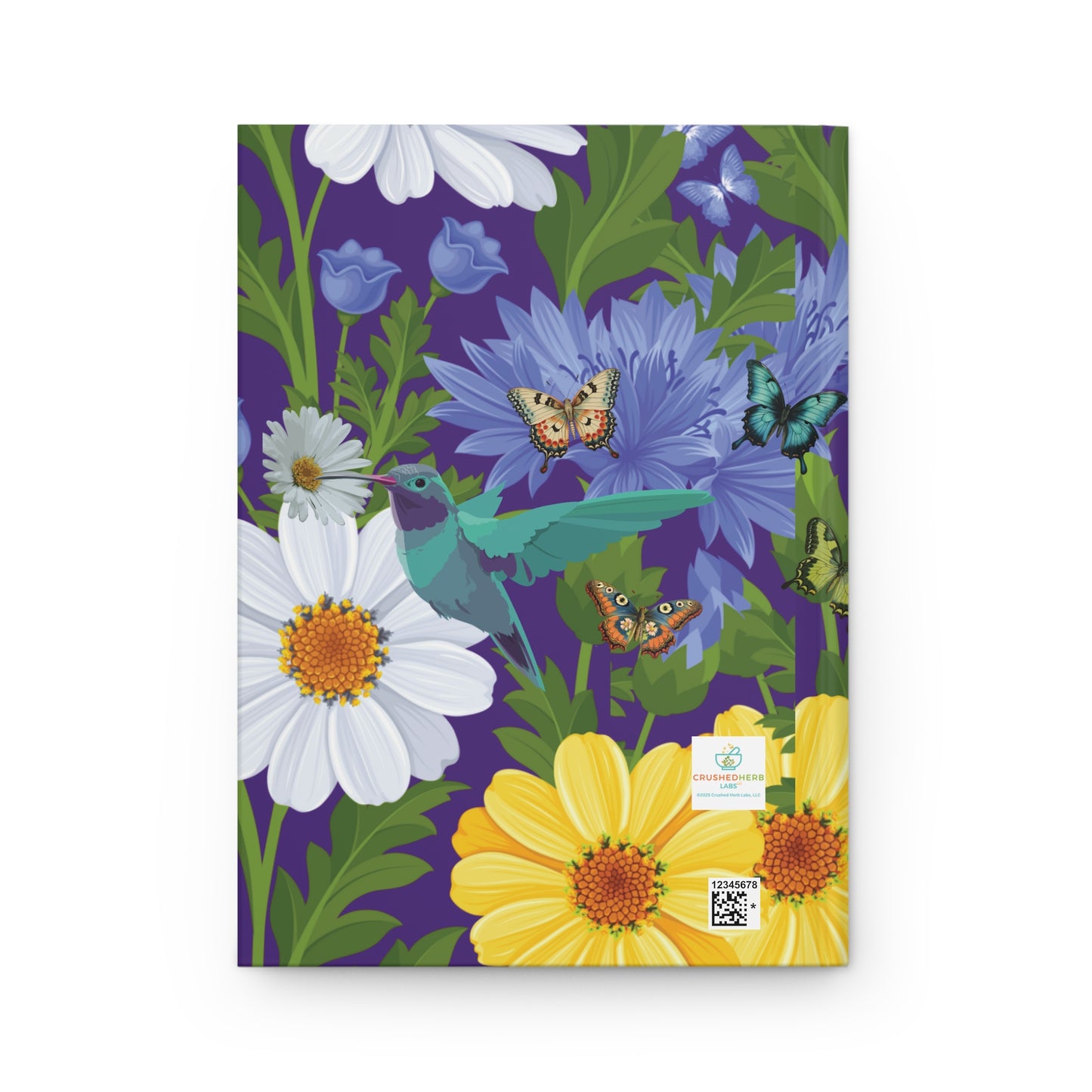 100% Organic Purple Plant Garden & Vegan Hardcover Journal, Matte 150 pages, Black women