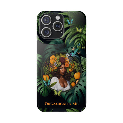100% Organic A Fern Monstera Plant Garden Snap Phone Case with Black Woman, for iPhone and Android Models