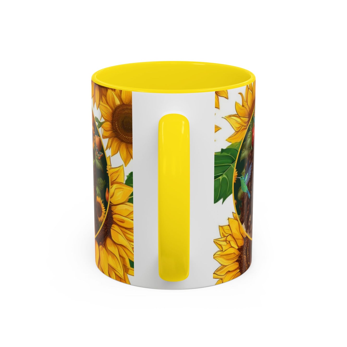 Organically Me B Sunflower Plant Garden Vegan Ceramic Plant Mug with Black woman (11oz) 8 Color Combos