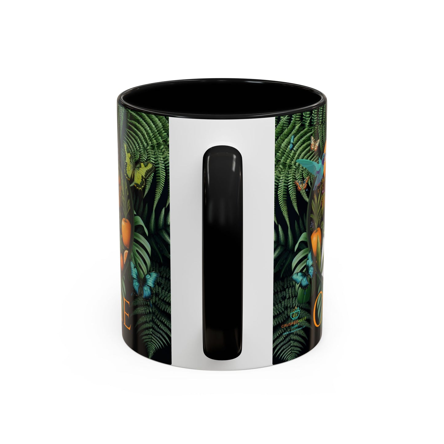 100% Organic A Fern Monstera Plant Garden Vegan Ceramic Plant Mug with Black woman (11oz) 8 Color Combos