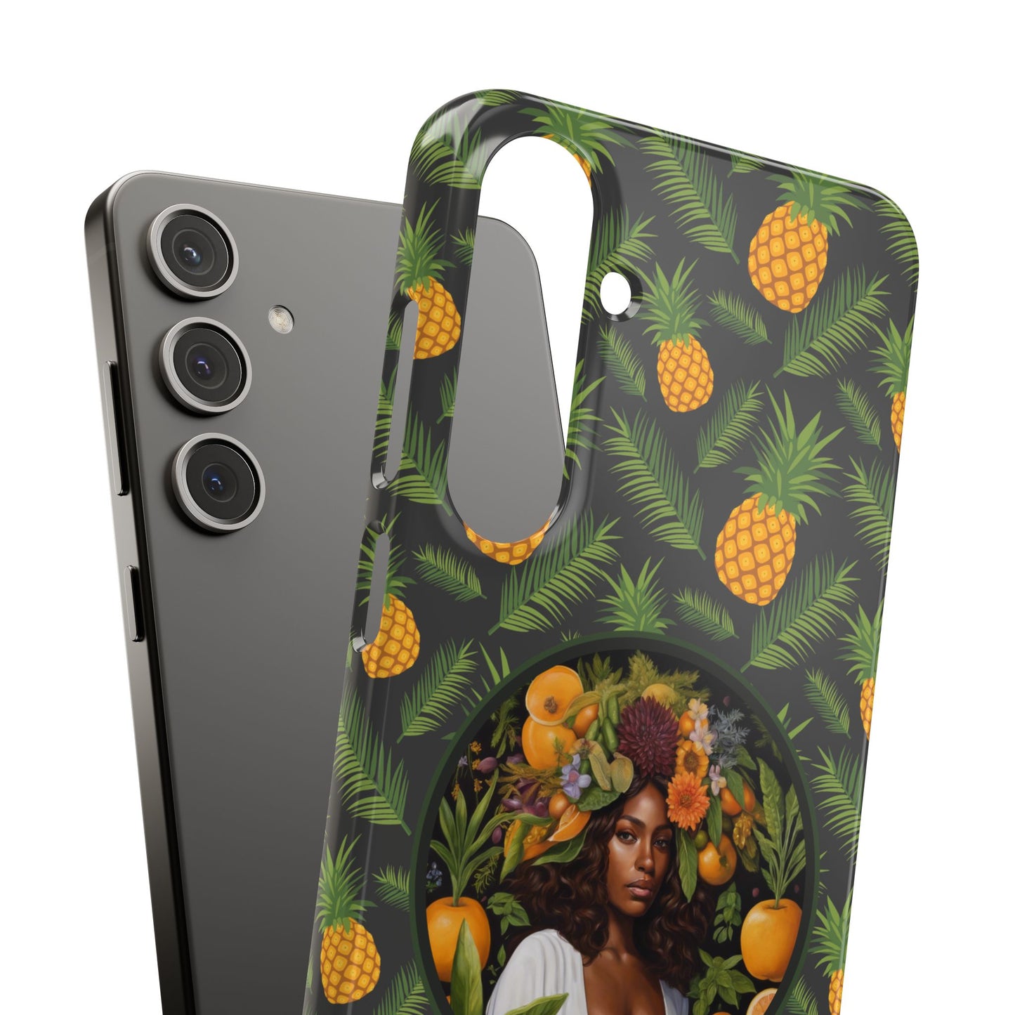 Organically Me A Pineapple Plant Garden Snap Case with Black Woman