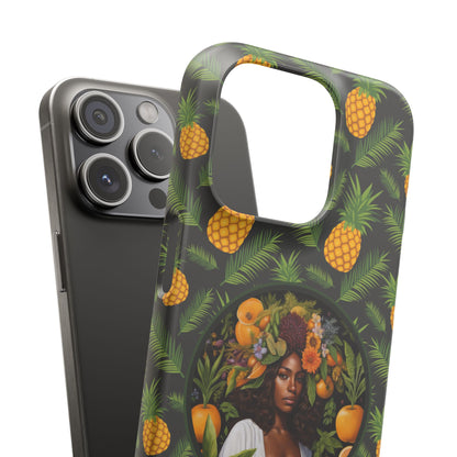 Organically Me A Pineapple Plant Garden Snap Case with Black Woman