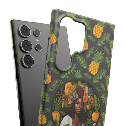 Organically Me A Pineapple Plant Garden Snap Case with Black Woman