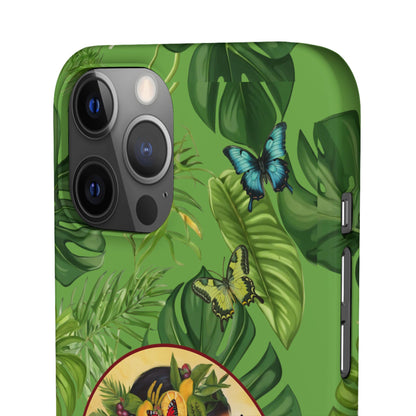 Organically Me A Monstera Butterfly Garden Snap Phone Case with Woman, Veggie Chic for Androids and iPhone models