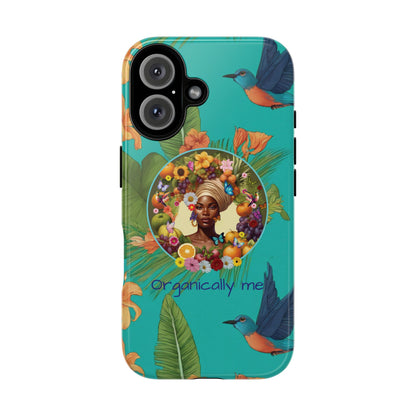 Organically Me A Caribbean Gina Hibiscus Garden: Tough iPhone 16 Case with Eco Garden Plant Vibe and Black Woman