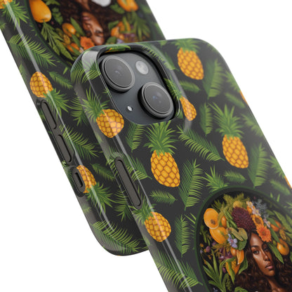 Organically Me A Pineapple Plant Garden Snap Case with Black Woman