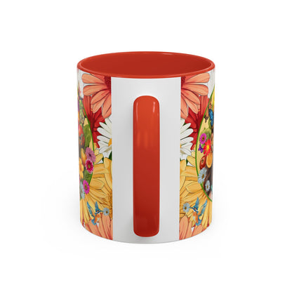 100% Organic Gerber Joy3 Plant Garden Vegan Ceramic Plant Mug with Woman (11oz) 8 Color Combos