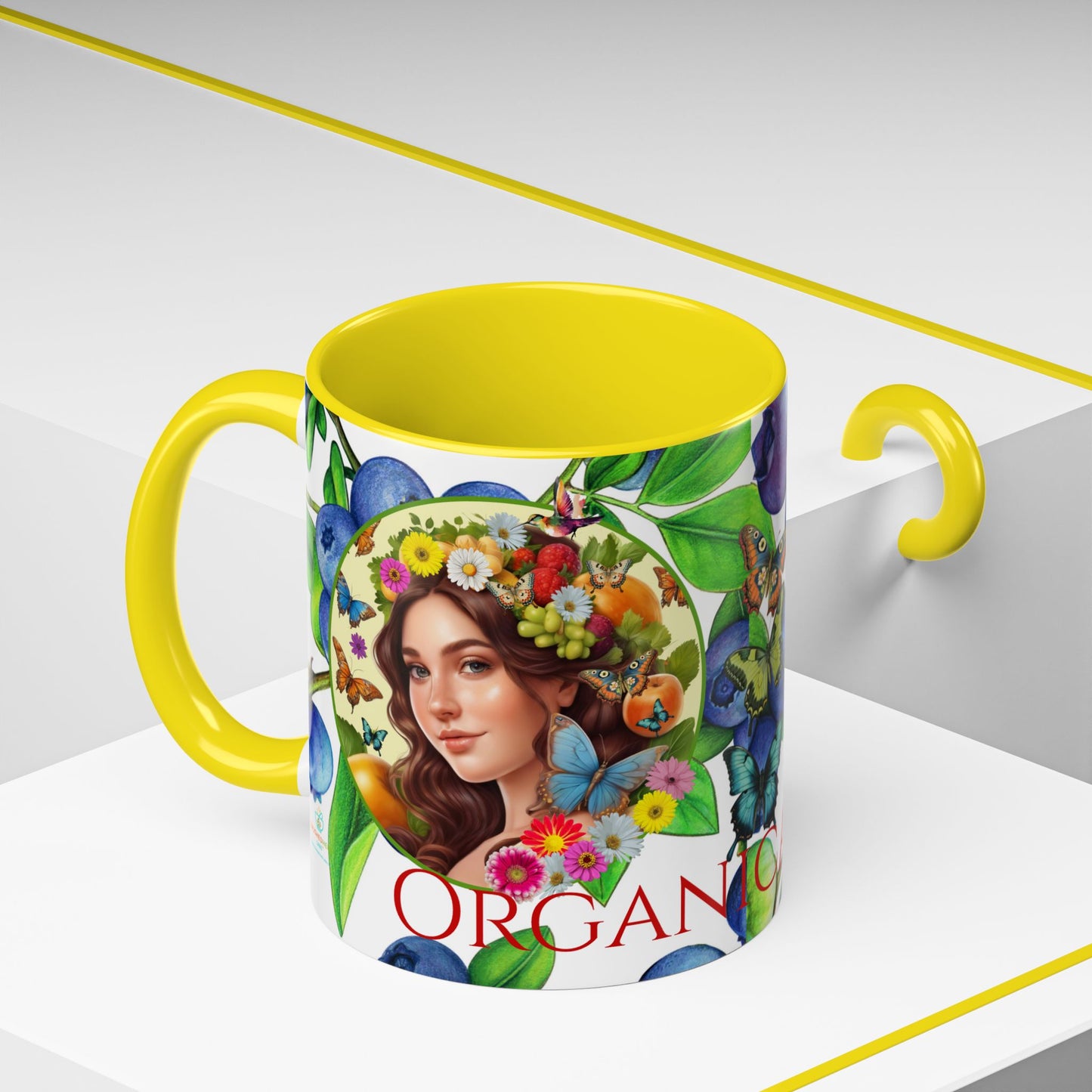 Organically Me Blueberry Bella Plant2 Garden Vegan Ceramic Plant Mug with (11oz) 8 Color Combos