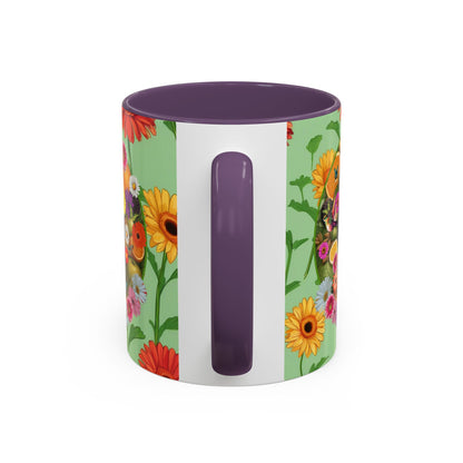Organically Me A Joy Daisy Plant Garden Vegan Ceramic Plant Mug with Black woman (11oz) 8 Color Combos