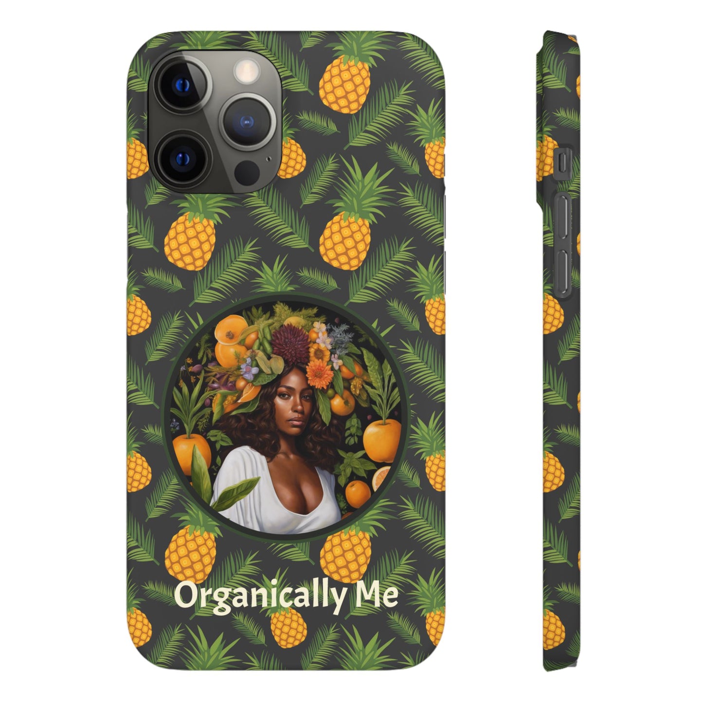 Organically Me A Pineapple Plant Garden Snap Case with Black Woman