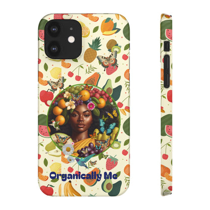 Organically Me Fruit & Veggie Queen Plant Garden Snap Phone Case with Black Woman, for iPhone and Android