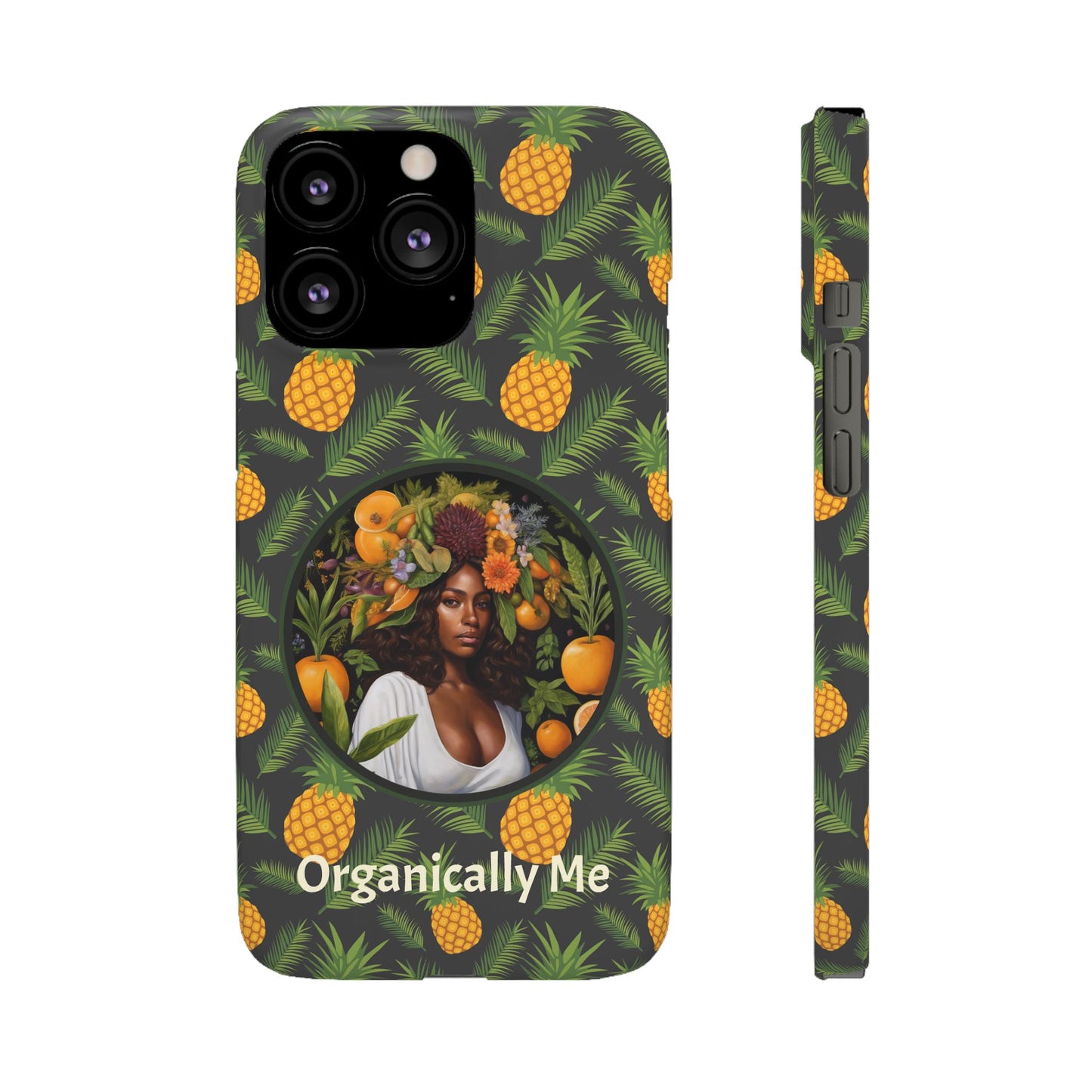 Organically Me A Pineapple Plant Garden Snap Case with Black Woman