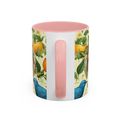 Organically Me A Lemon Bluebird Plant Garden Vegan Ceramic Plant Mug with Black woman (11oz) 8 Color Combos
