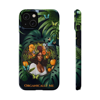 100% Organic A Fern Monstera Plant Garden Snap Phone Case with Black Woman, for iPhone and Android Models